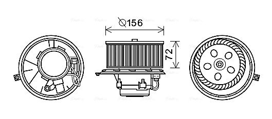 AVA QUALITY COOLING Вентилятор салона RT8578